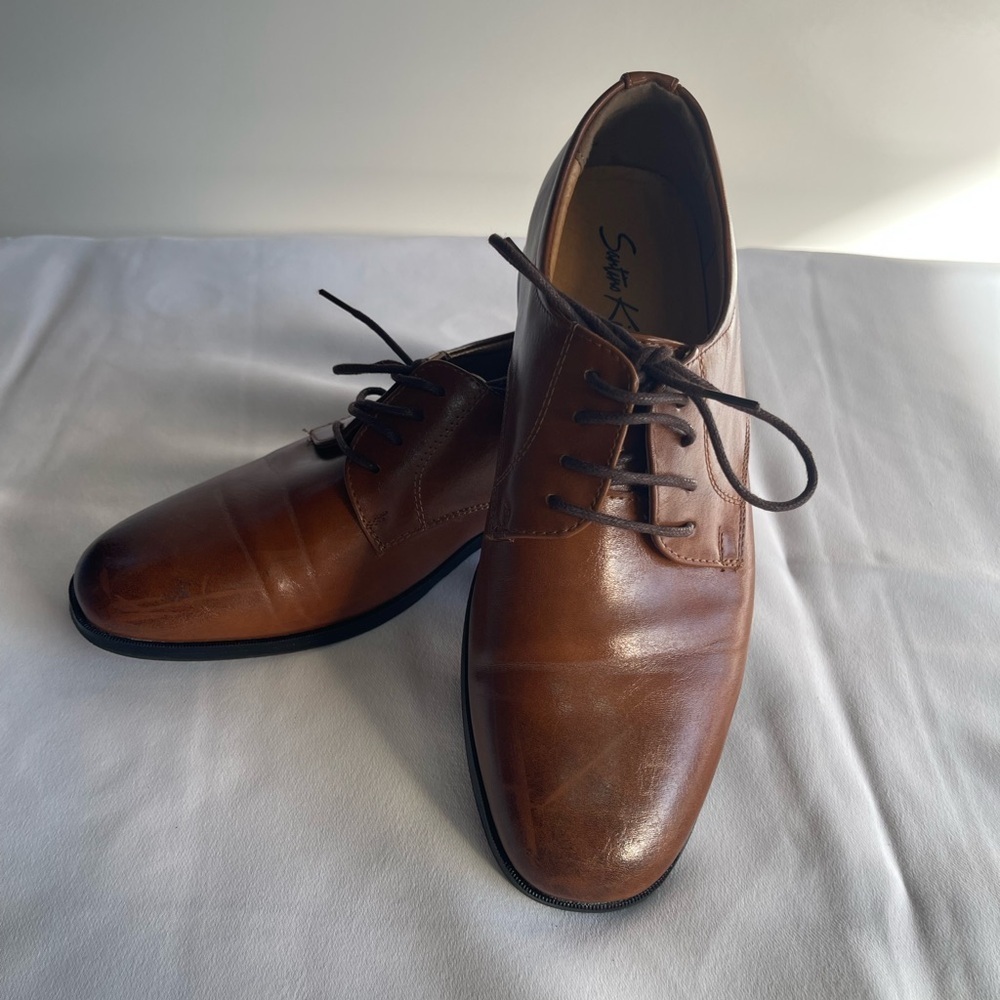 Brown Kids Oxfords - Picture 7 of 10